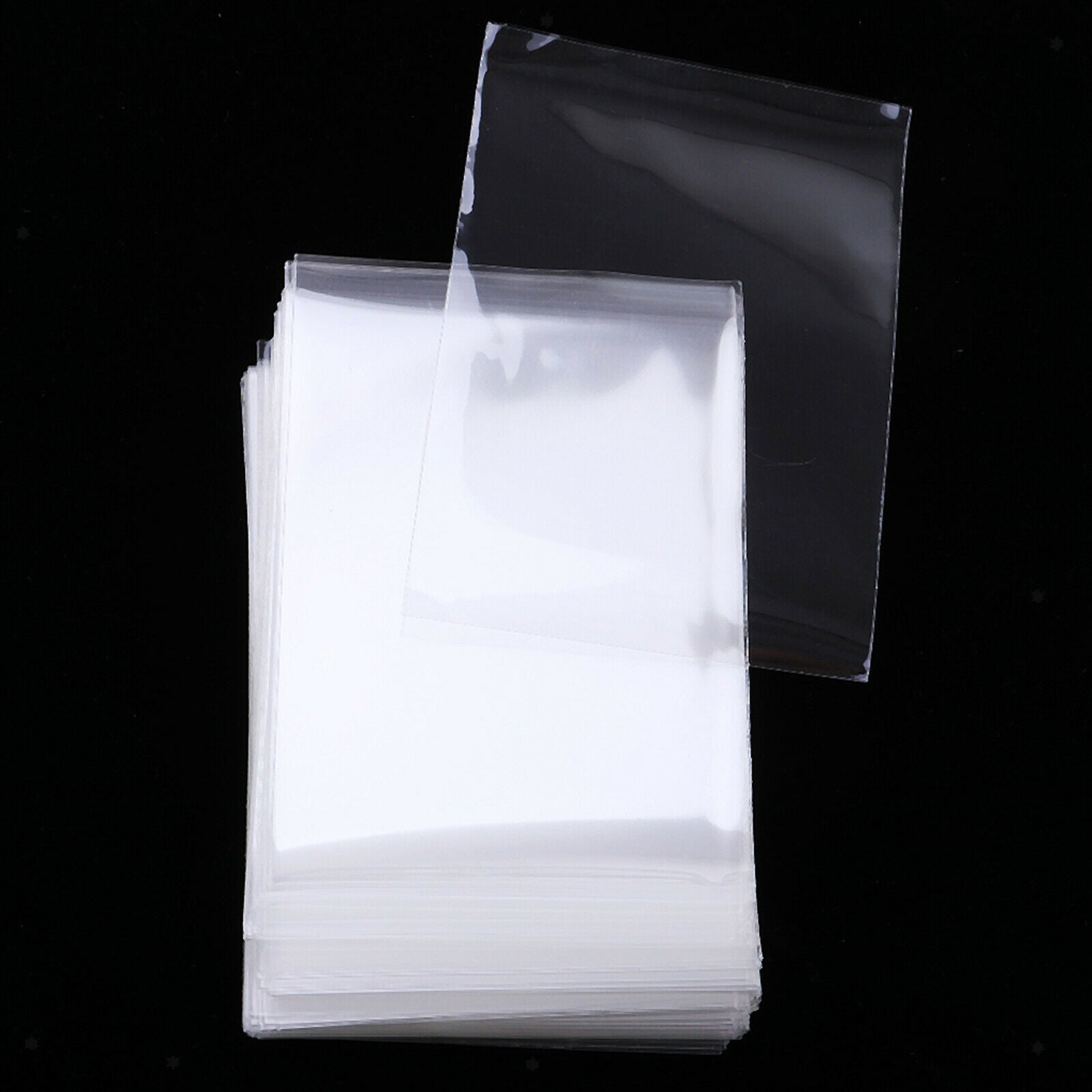 100 PCS Plastic Clear Sheer Card Sleeves Pockets Game Sheets Protector Holder