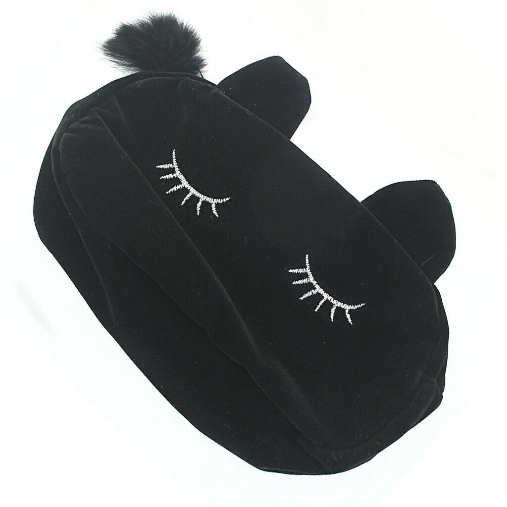 Cute Cat Storage Bag Cosmetic Makeup Toiletry Pouch Travel Bag black