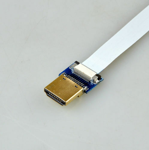 New 30cm Right Angle Mini HDMI to HDMI Flexible Flat Ribbon Cable for FPV