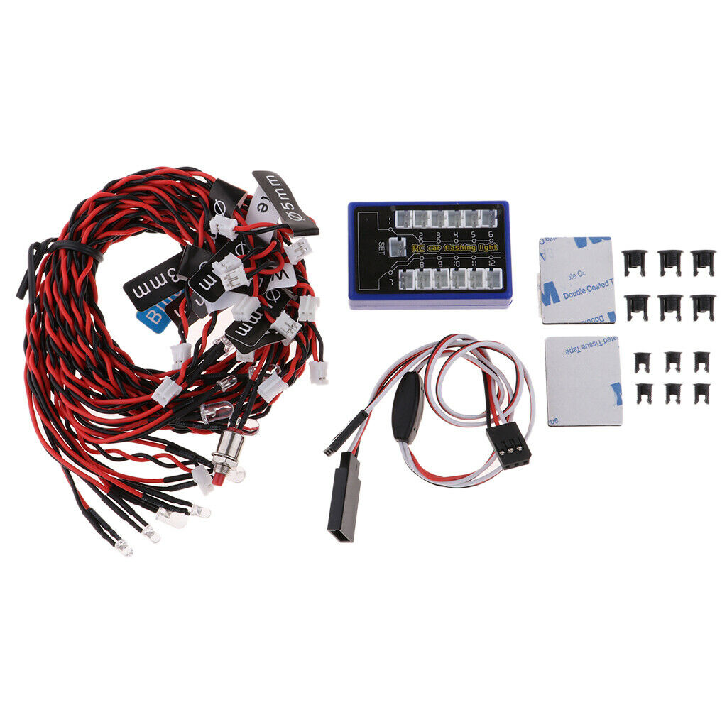 12 LED Flashing Lights Strobe Lights for 1/8 4  4 RC RC Buggy