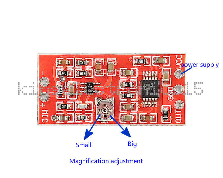 MAX4466 Electret Microphone Preamplifier Module With SSM2167 Voice Compression K