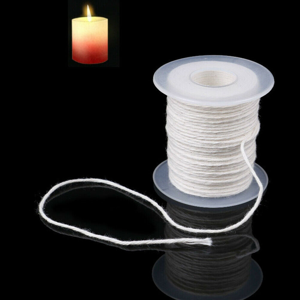 61m Cotton Braid Candle Wick Core Spool Non-smoke DIY Oil Lamps Supplies F_WF