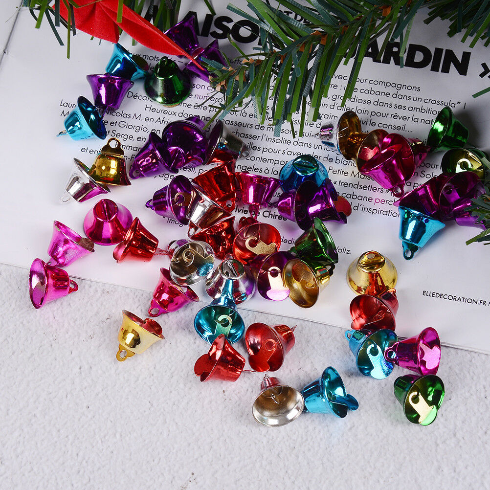 50 Mixed Color Christmas Jingle Bells Charms Pendants 16mm for Craft DIY NEW1 SJ