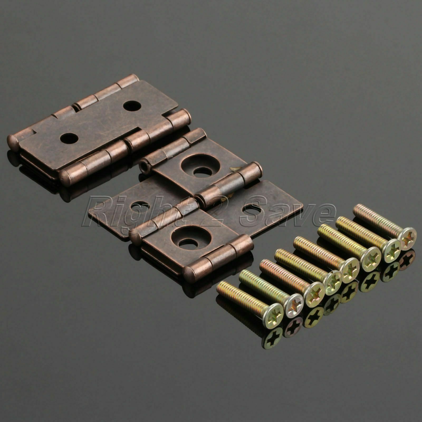 2 x Decorative Hinges Cabinet Cupboard Box Door Kitchen Wardrobe Metal Hinges