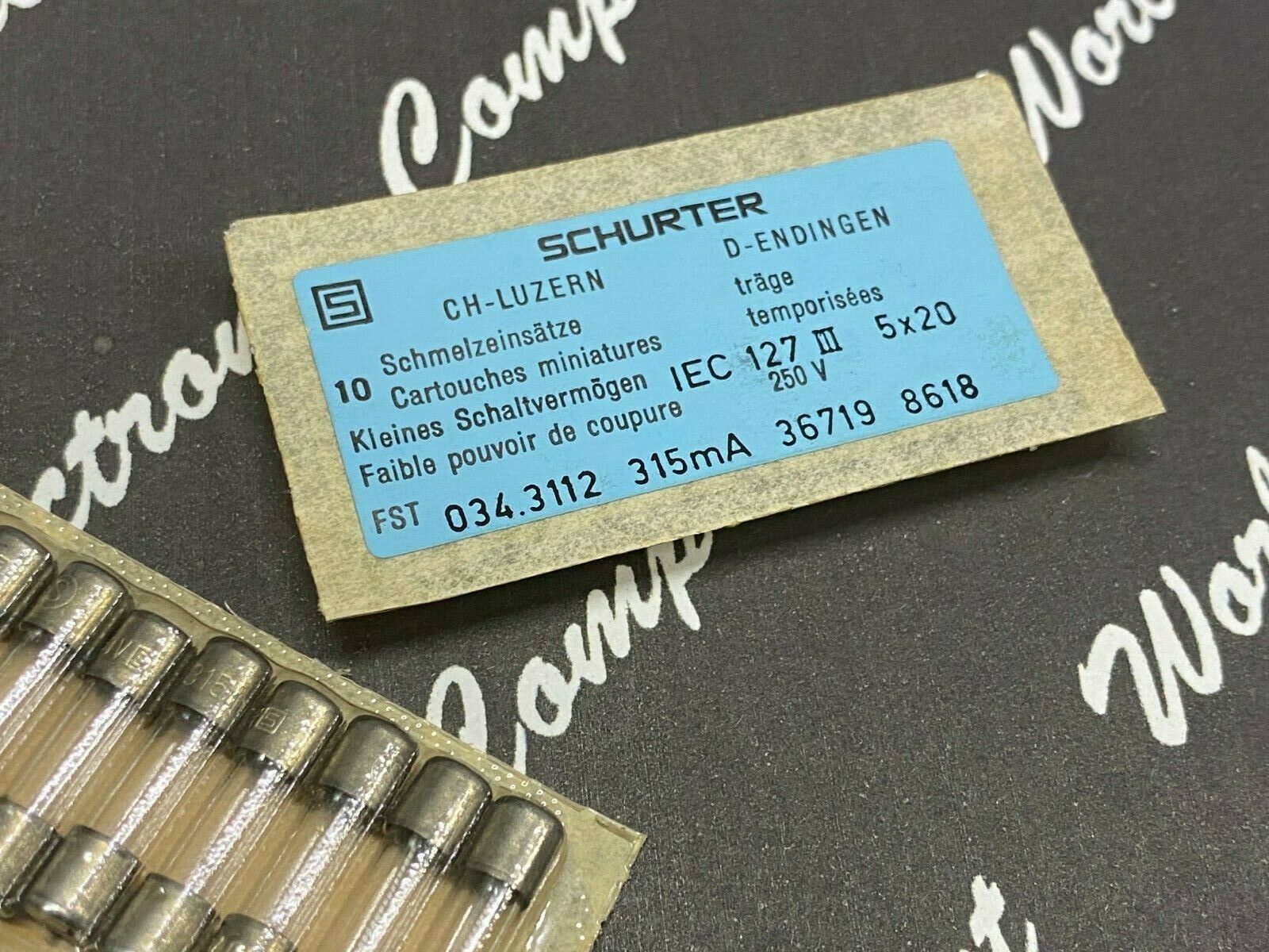 5pcs - SCHURTER FST 034.3112 315mA 0.315A 5x20mm Fuse
