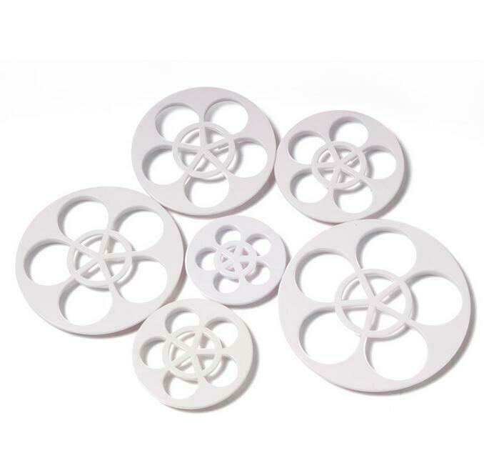 1Set（6pcs）Rose Flower Fondant Cake Paste Sugar craft Cookie Mould Cutter Tools