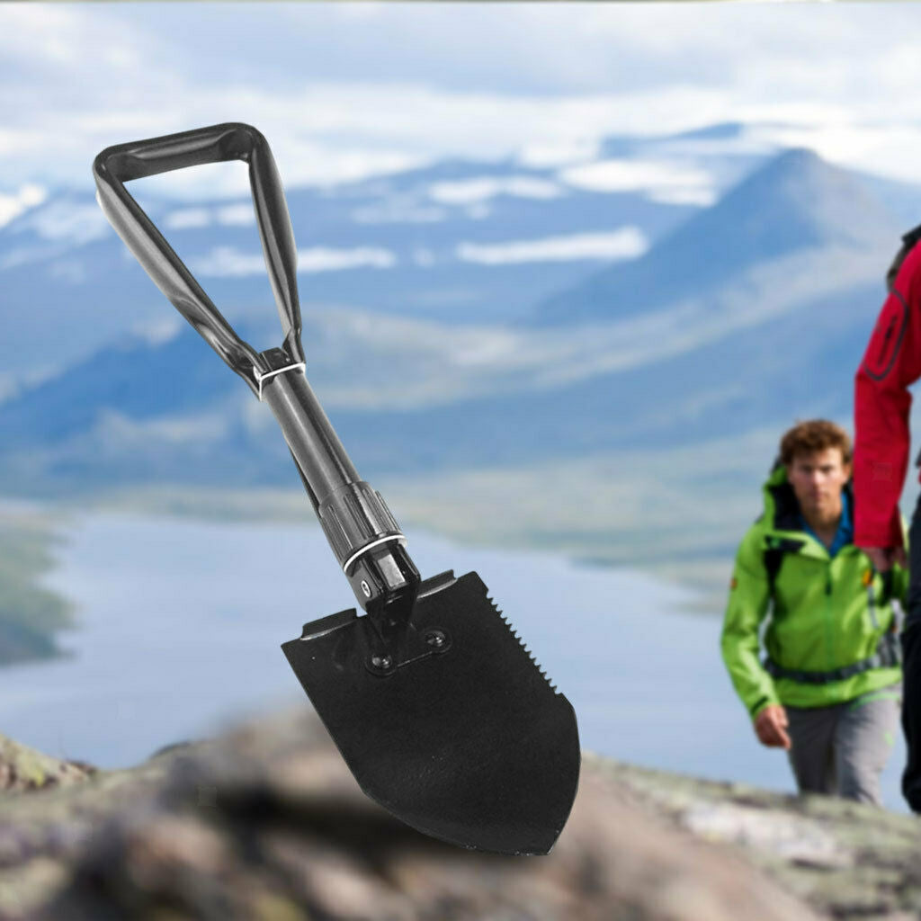Survival Shovel Alloy Steel Foldable Military Style for Digging Dirt Sand