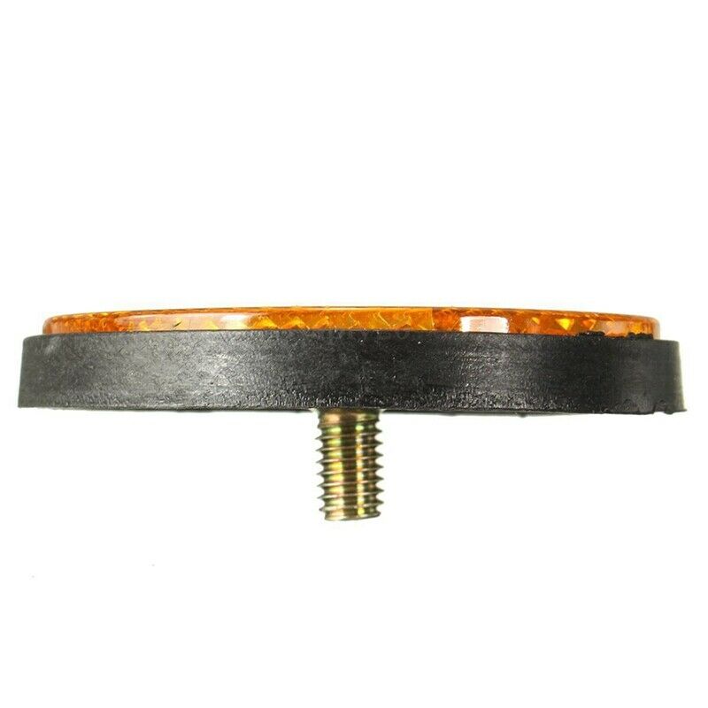2pcs 2" Round Orange Reflector Universal For Motorcycle ATV Dirt Bike Z3N9