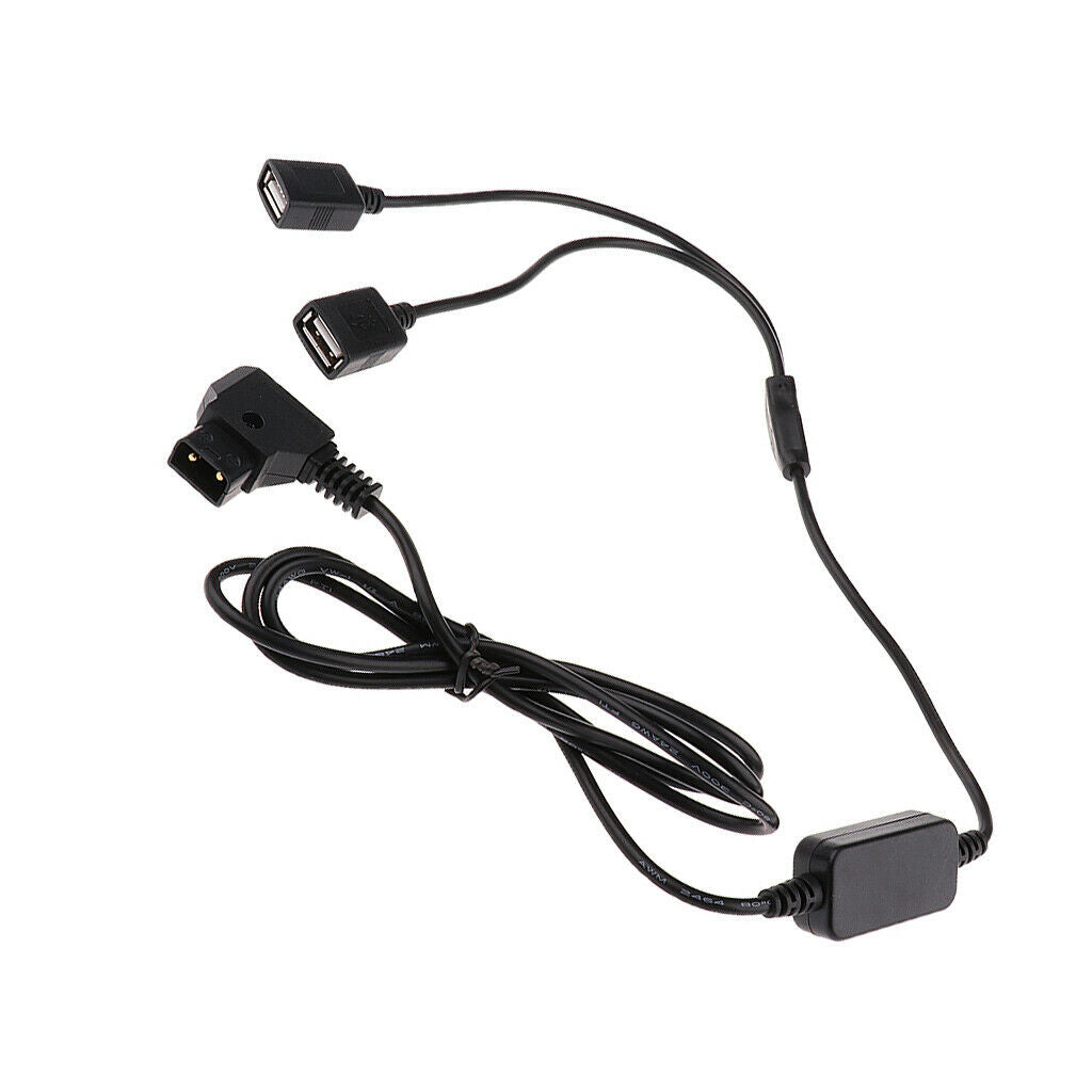 D-Tap Male 14.8V to 2 Female USB Port 5V 2A DC Power Supply Adapter