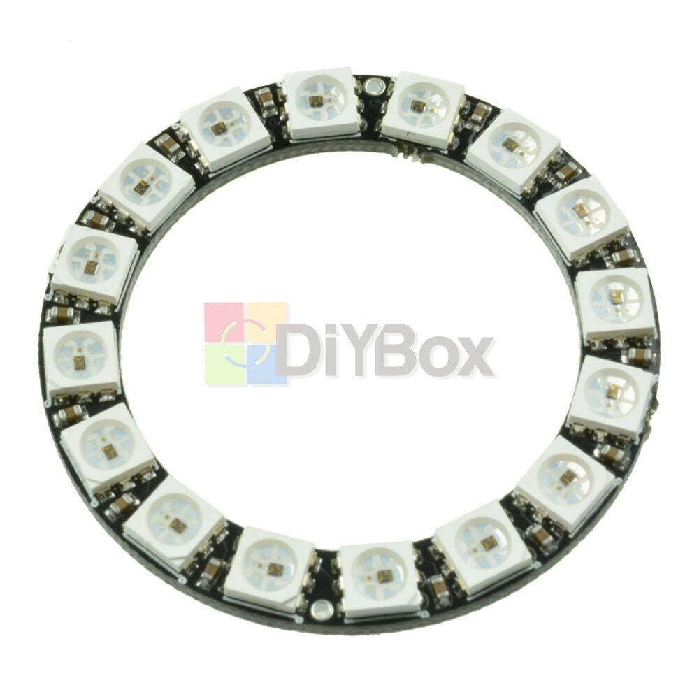 2PCS WS2812B 5050 RGB 16Bit Full-color LED Ring Integrated Drivers For Arduino