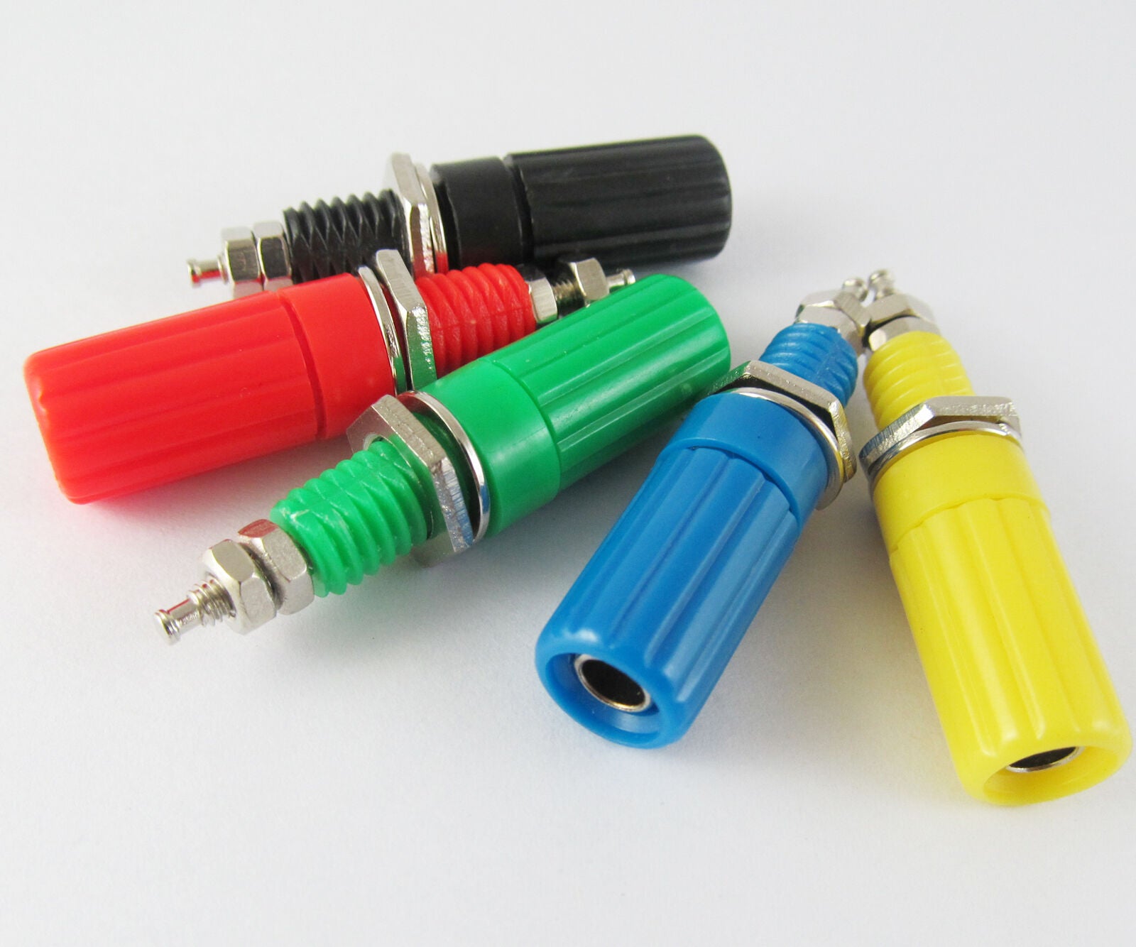 50x 5 Color Binding Post Speaker Cable 4mm Banana Plug