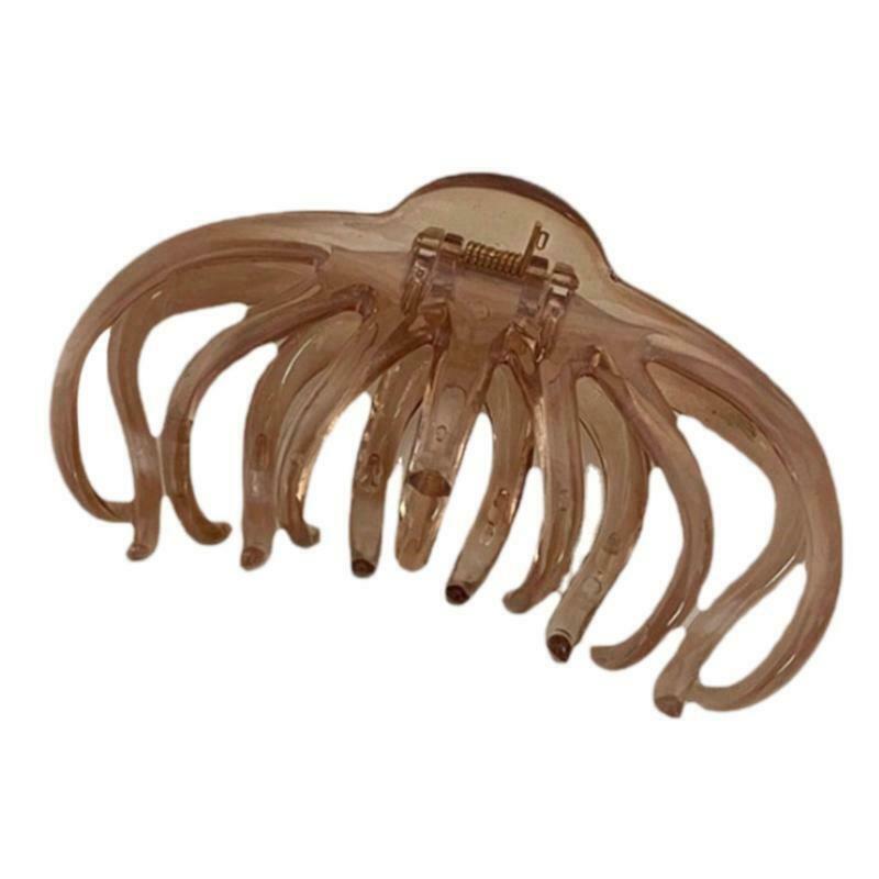Hair Clips Acrylic Transparent Claw French Design Non Slip Barrettes for Girls