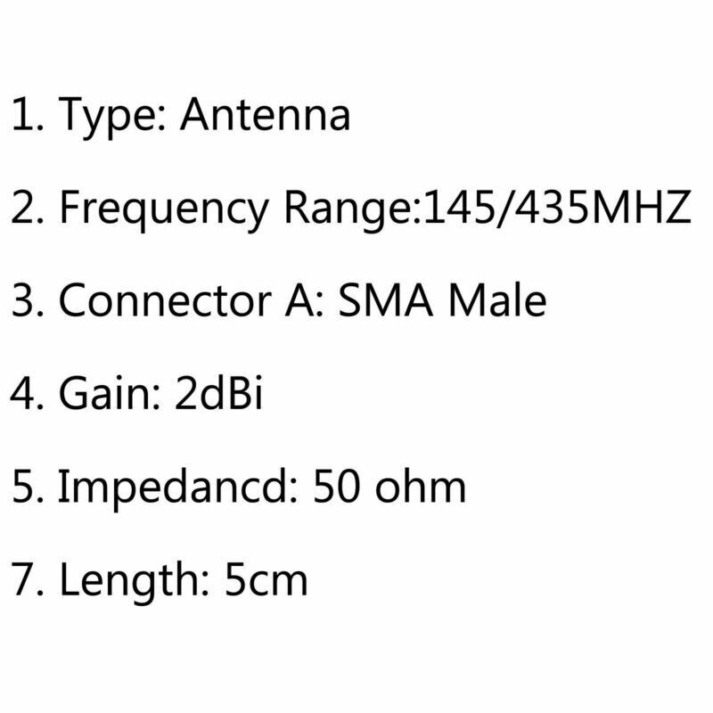 1x Antenna HH-S518+ SMA Male Dual Band 145/435MHZ For YAESU TONGFA Radio 5cm A6