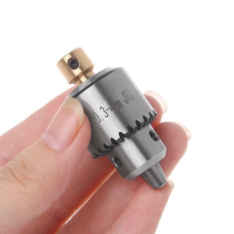 4x Micro Motor Drill Chuck Clamp 0.3-4mm With Key 3.17mm Shaft Connecting Rod