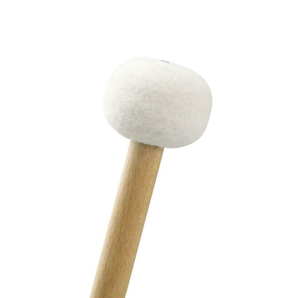 Pack of 2 Bass Drum Mallet Felt Head Percussion Mallets Timpani Sticks with