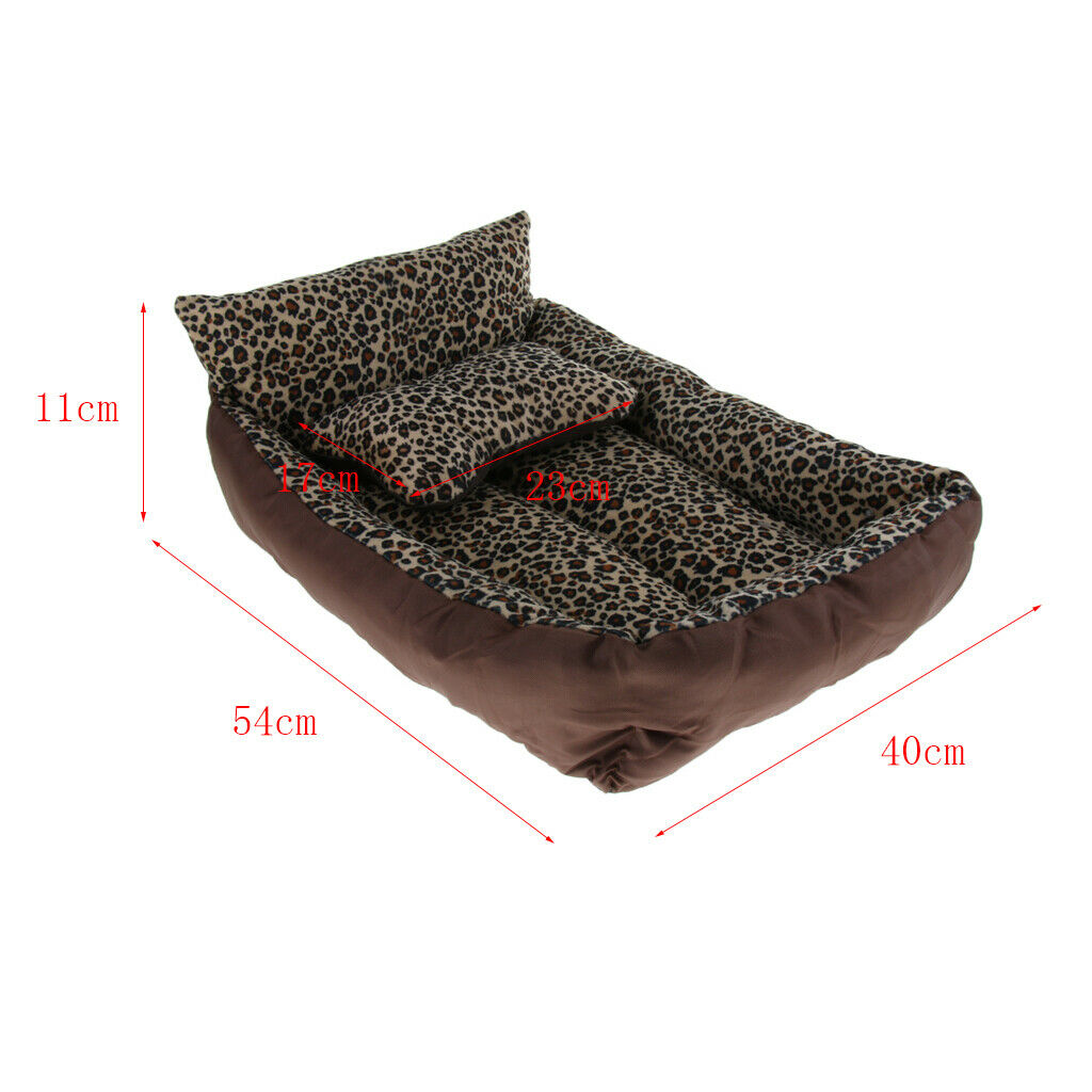 Soft Washable Dog Cat Pet Warm Sofa Bed Cushion With PP Cotton Pillow