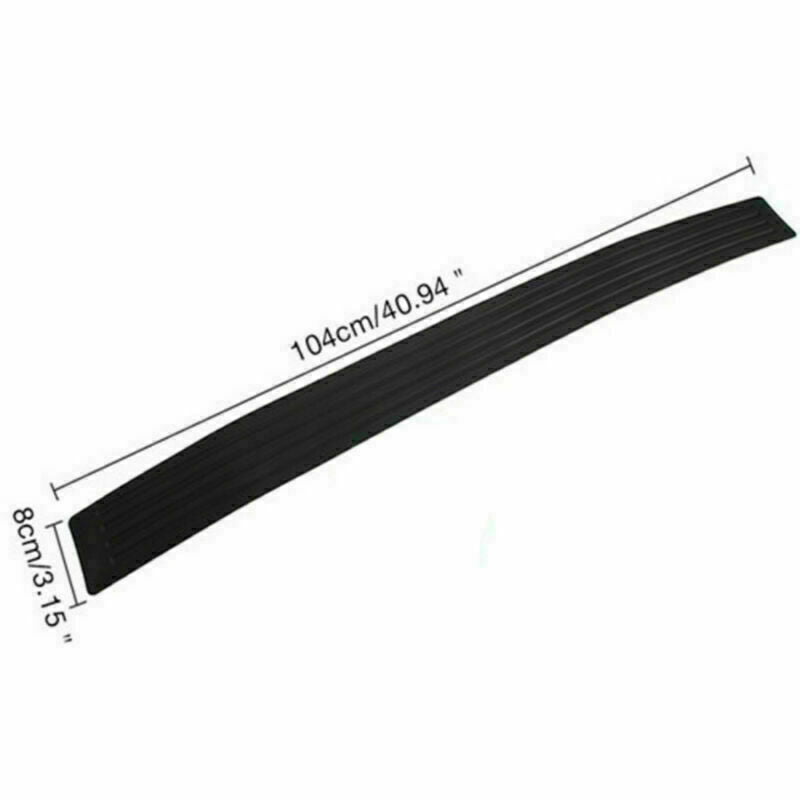 Sill Trunk Scuff Plate Rubber Black Universal Rear Guard Bumper