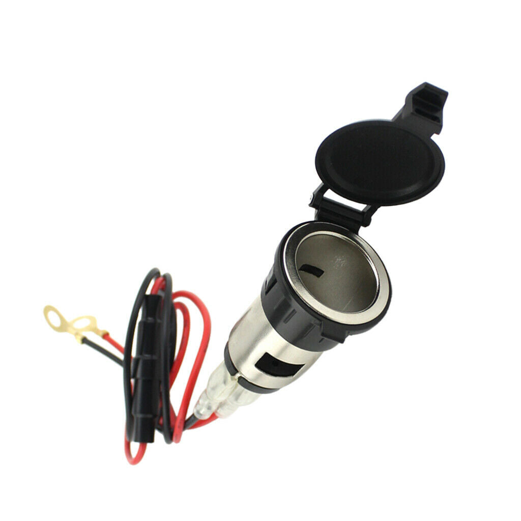 Waterproof Socket Adapter Charger 12V Power Supply Accessory Wire Fuse for Auto