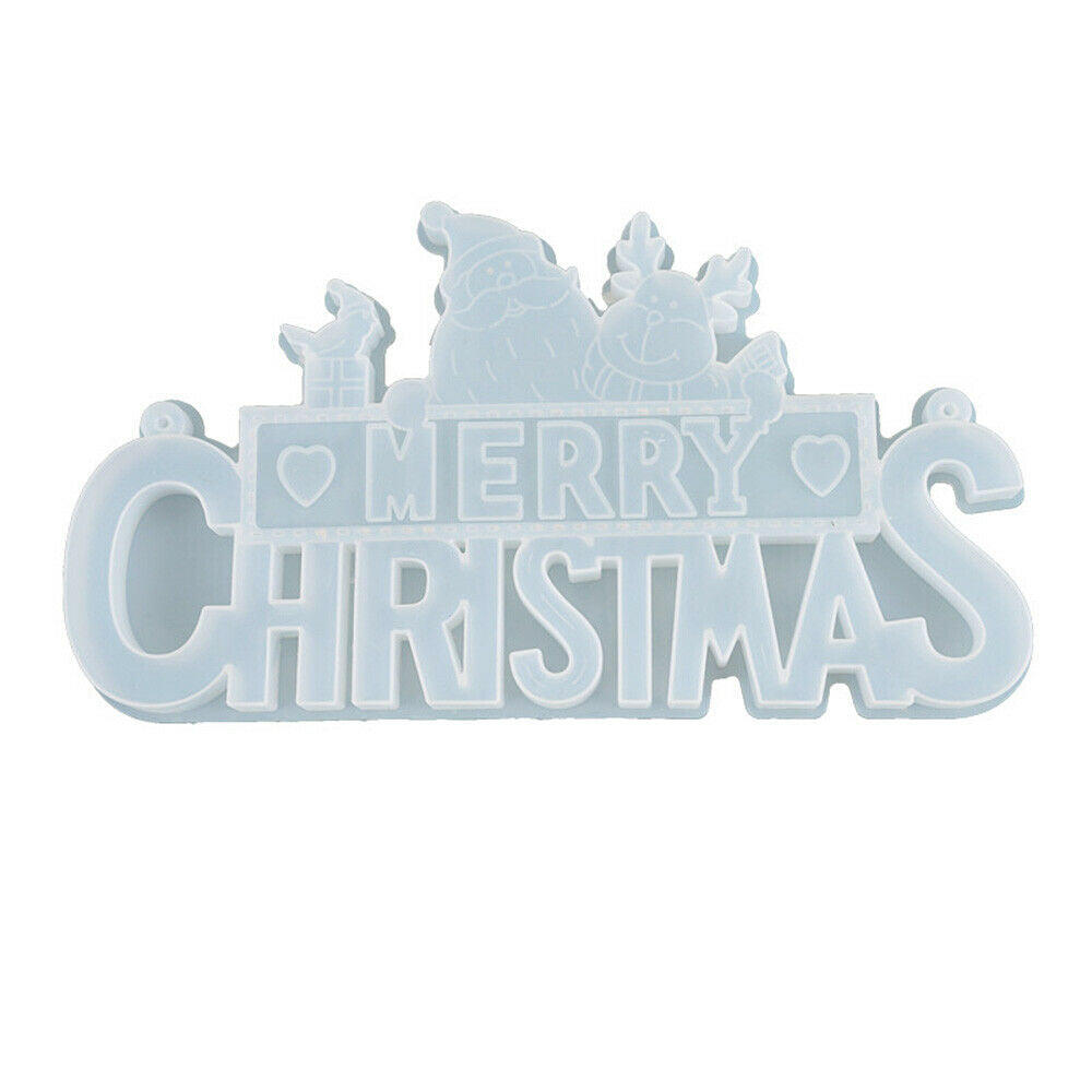 Santa Claus Christmas Letter Epoxy Silicone Mold DIY Handwork Mould Craft Decor