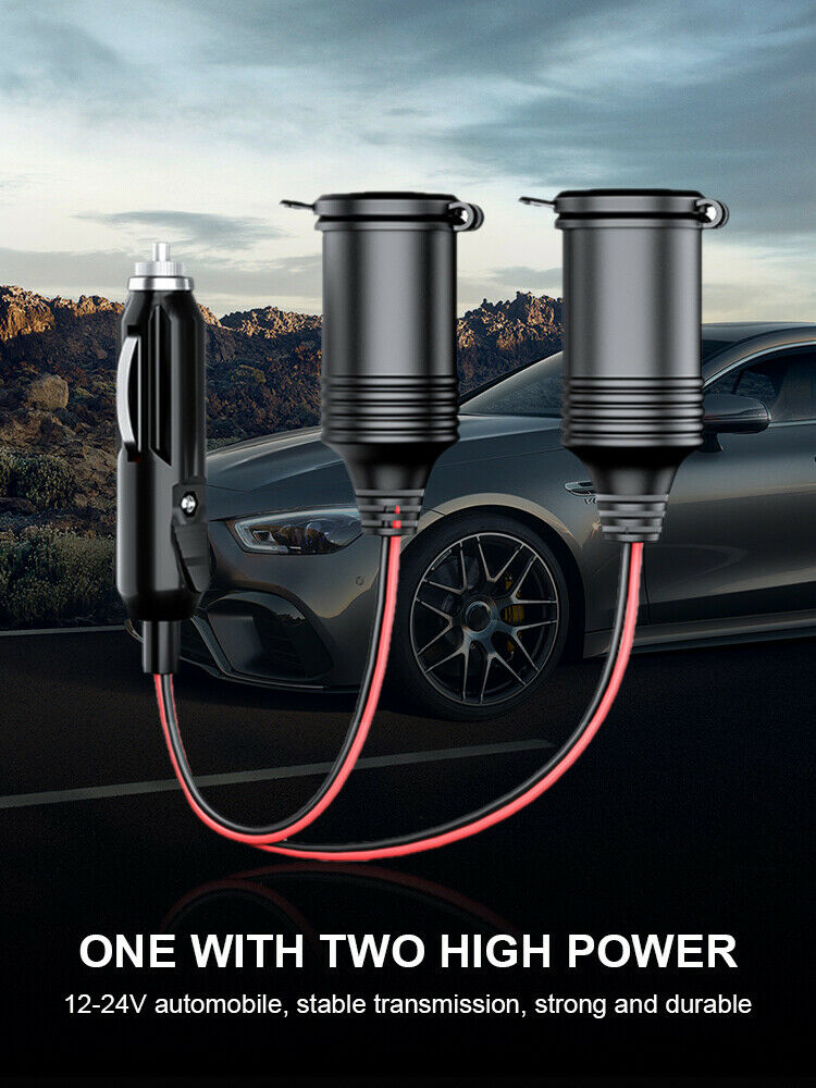 12V Car Power Outlet Splitter Charger Socket Adapter for Auto Inverter Car