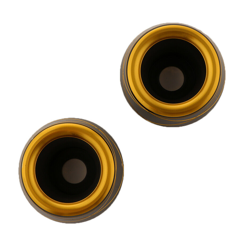 2 PCS Motorcycle Front Fork Cup Drop Resistance Universal  Yellow + Black