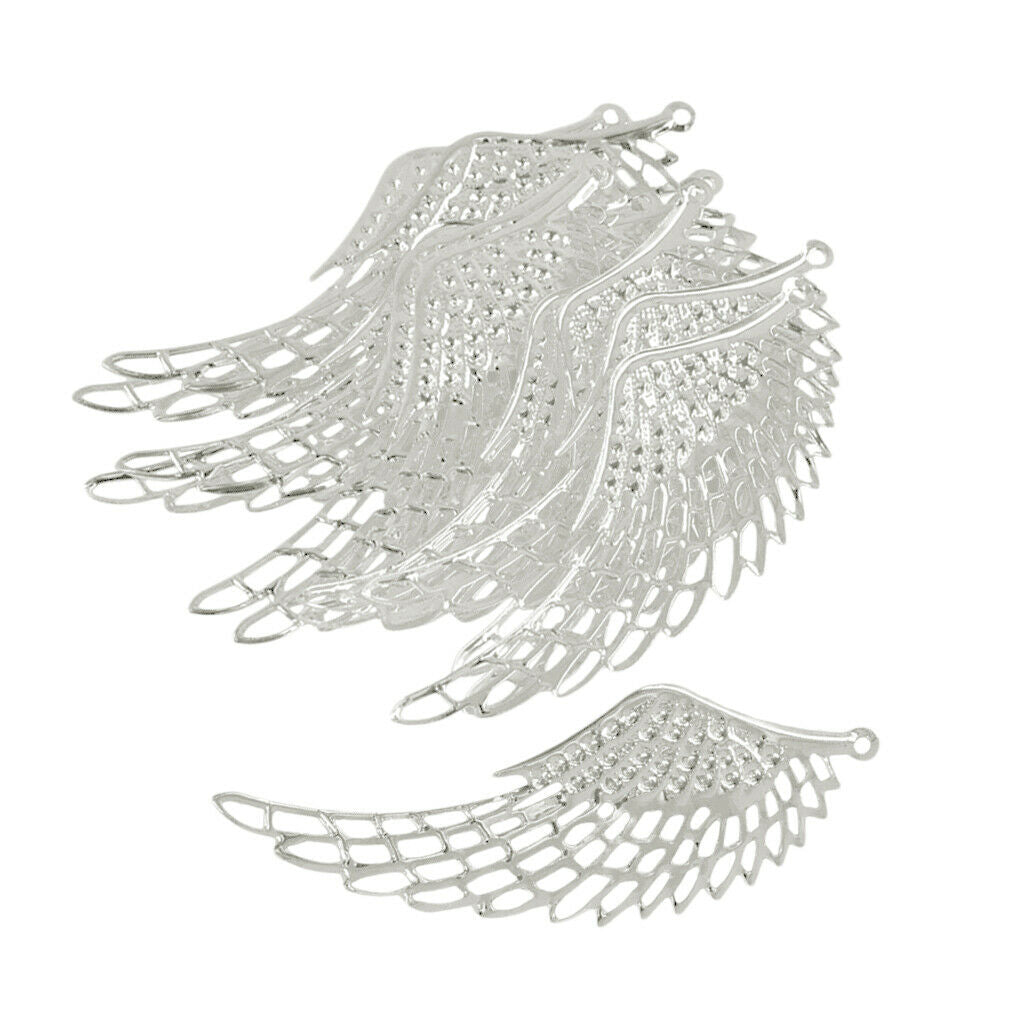 12 pieces angel wing charms pendants for crafting charms beads