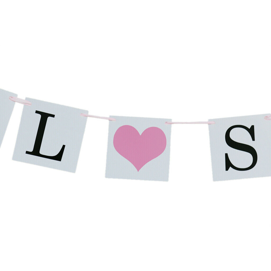 Bridal Shower Paper Bunting Banner Hanging Decoration Photo Booth Prop