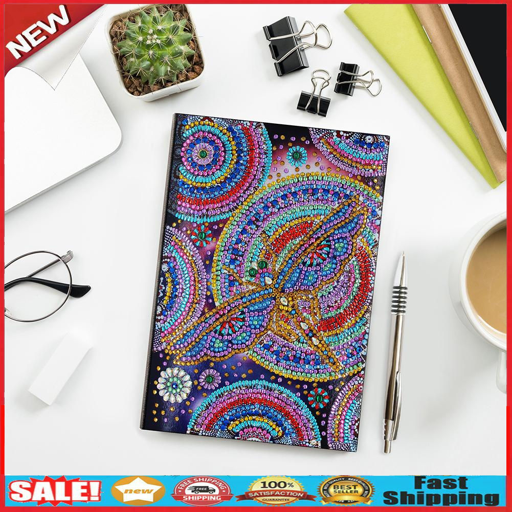DIY Dragonfly Special Shaped Diamond Painting 50 Pages A5 Notebook Notepad @