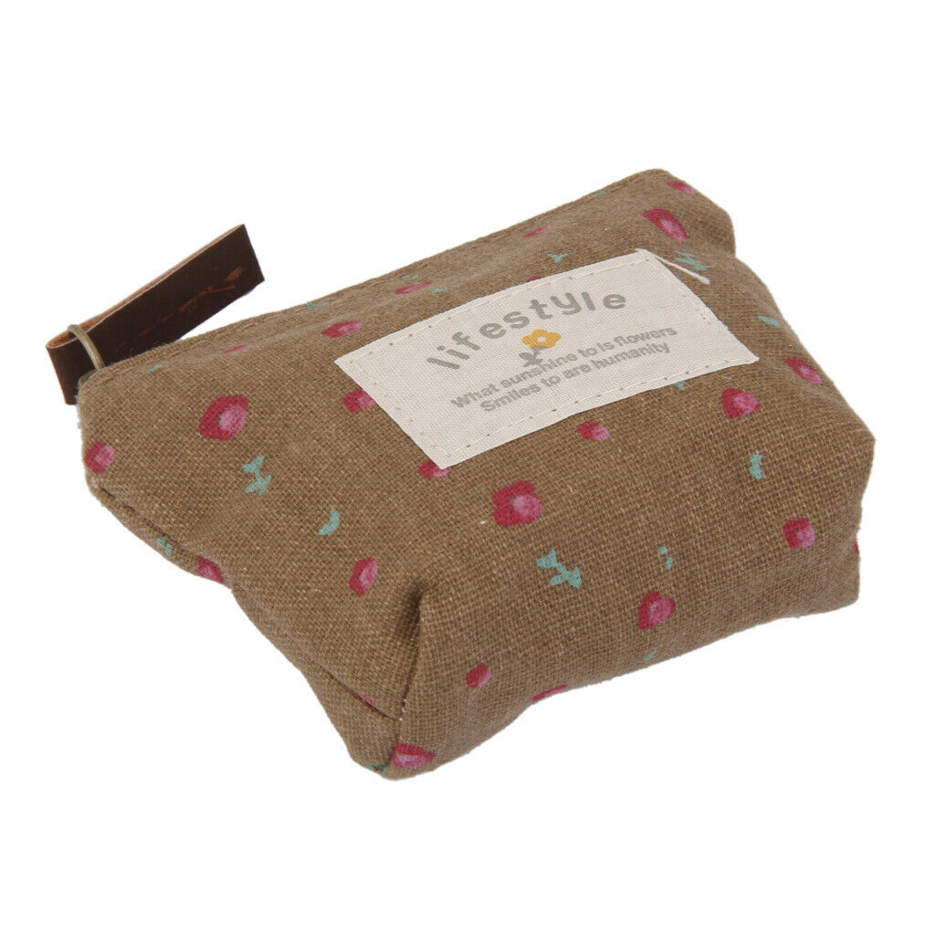 2pieces Girls Lady Coin Purse Bag Change Bag of Flower Pattern