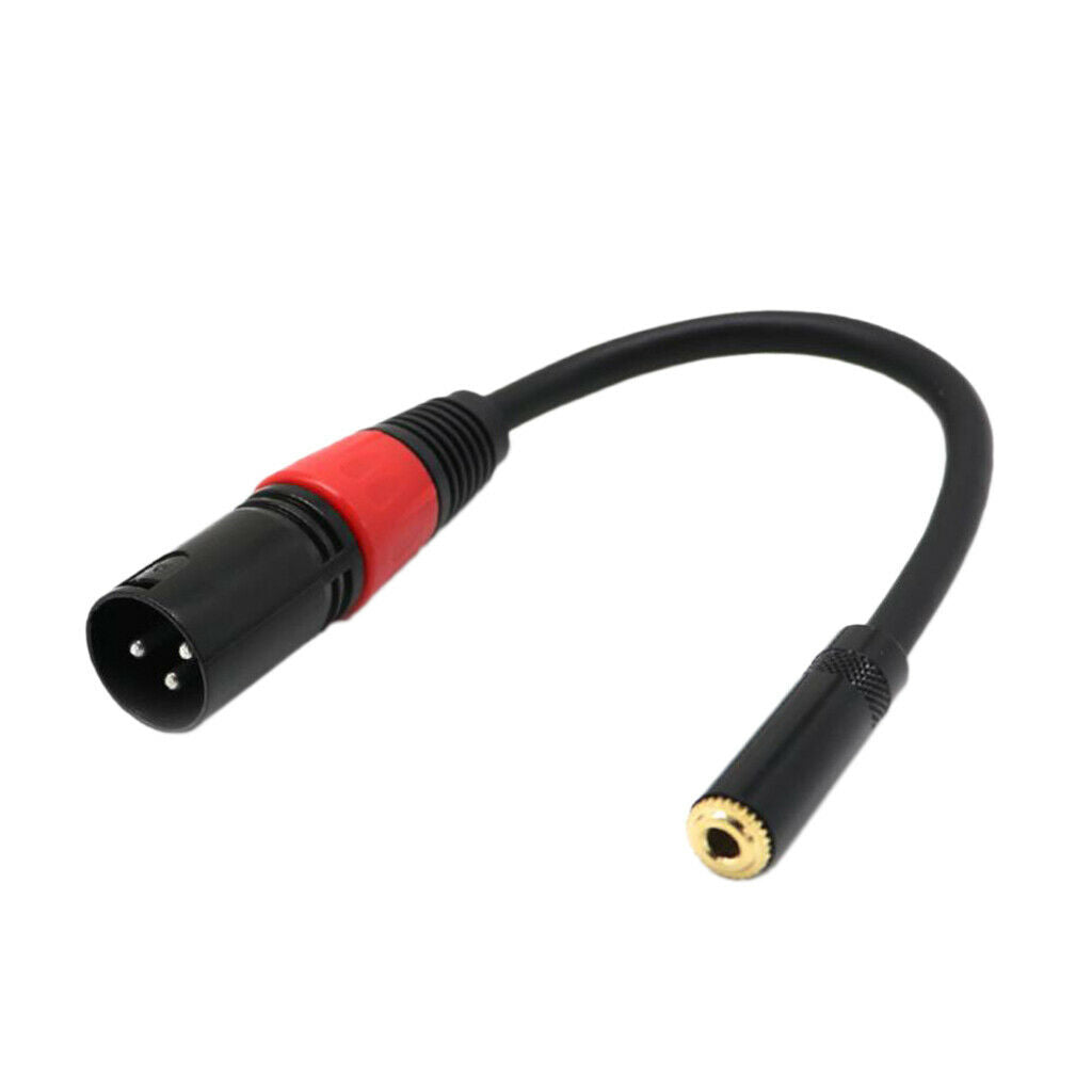 3.5mm (TRS) Mini-  Female Microphone Adapter to 3-pin XLR Male Connector for