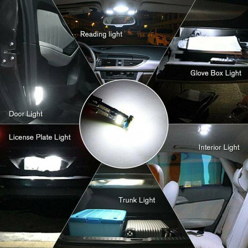 10xT10 LED Canbus Error Free Bulbs 15SMD 194 W5W Car Wedge Lamp Dome Map Lights!
