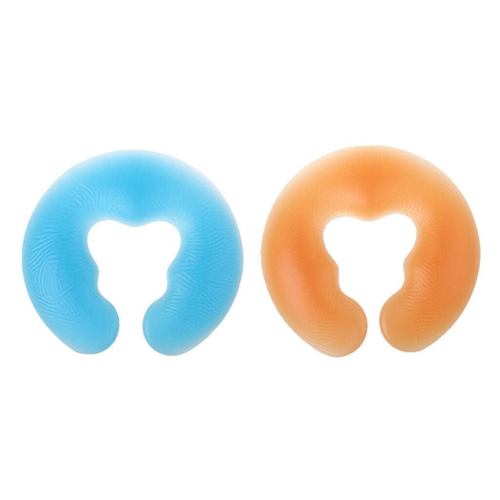 Set of 2 Silicone Gel Pillow Face Head Rest Cradle Cushion Bolsters Pad