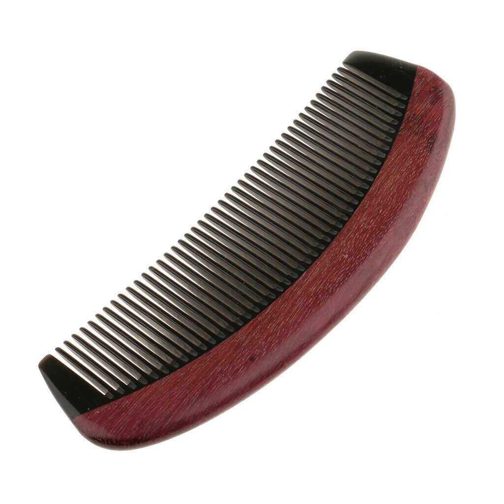 Purple Sandalwood Hair Care Massage Comb Wooden Pocket Hairbrush Wide Tooth