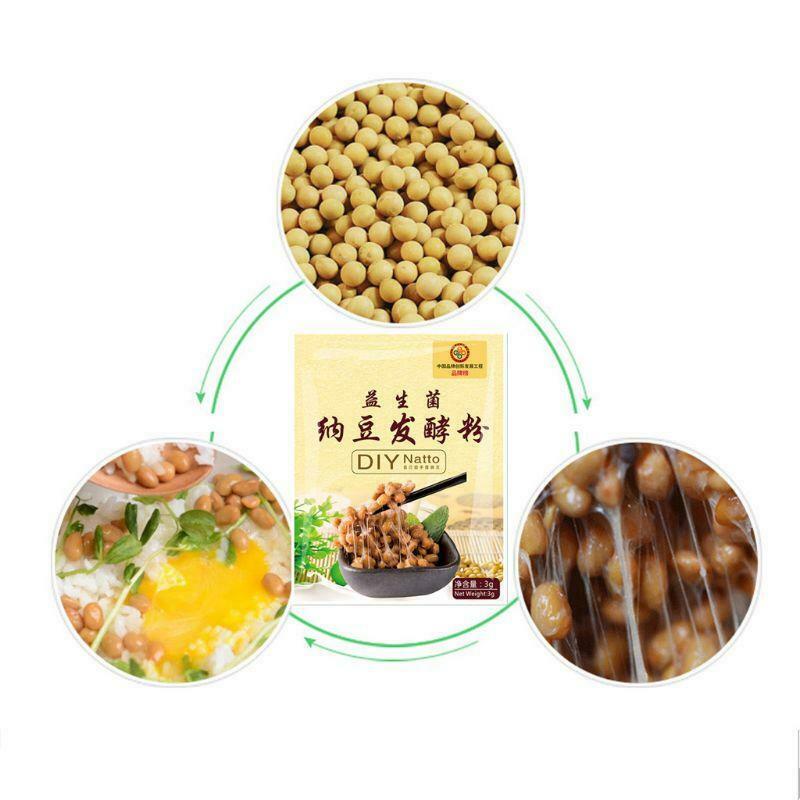 DIY Natto Powder Bacillus Subtilis Nattokinase Agent Sticky Fermented Soy Beans