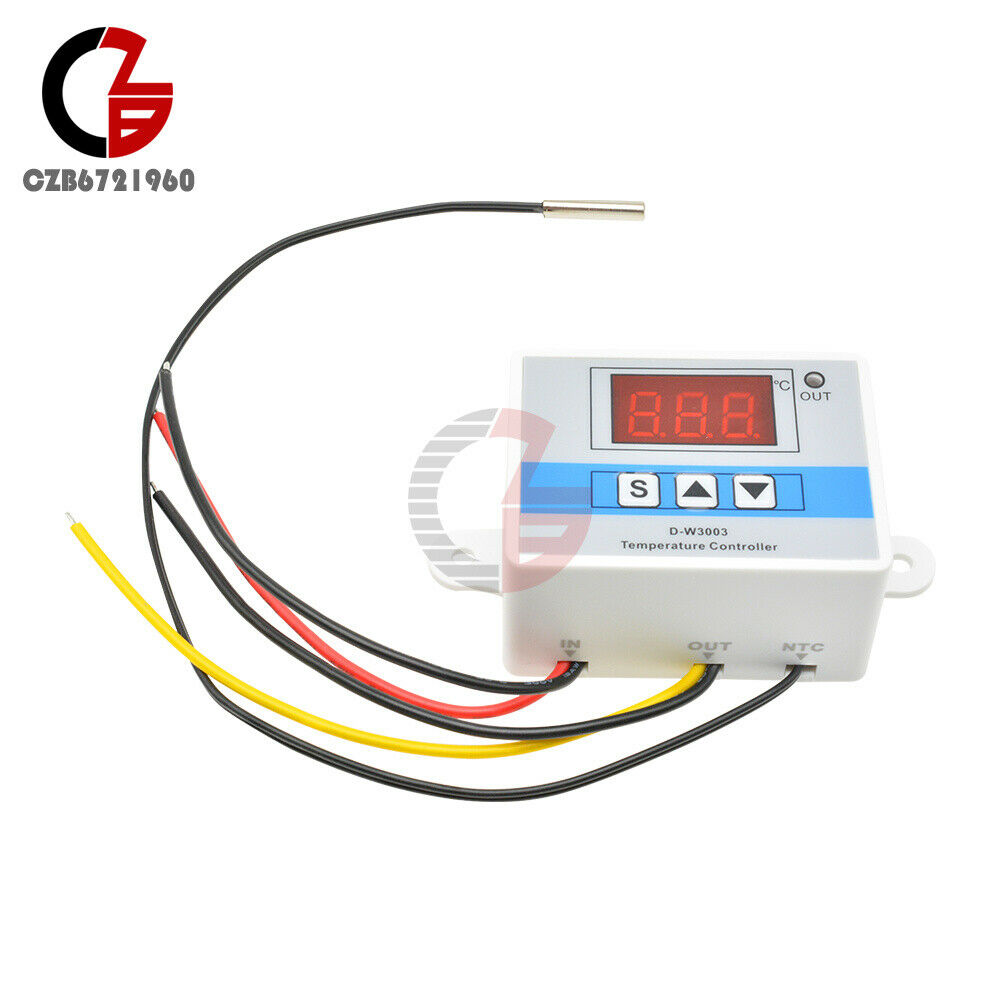 W3003 DC12V Digital LED Intelligent Temperature Controller Thermostat NTC Sensor