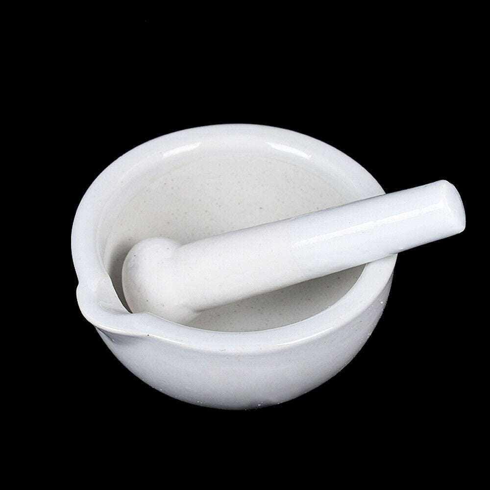 1 Set Ceramic Mortar and Pestle 60mm Grinding Bowl Laboratory Kitchen Tool DIY