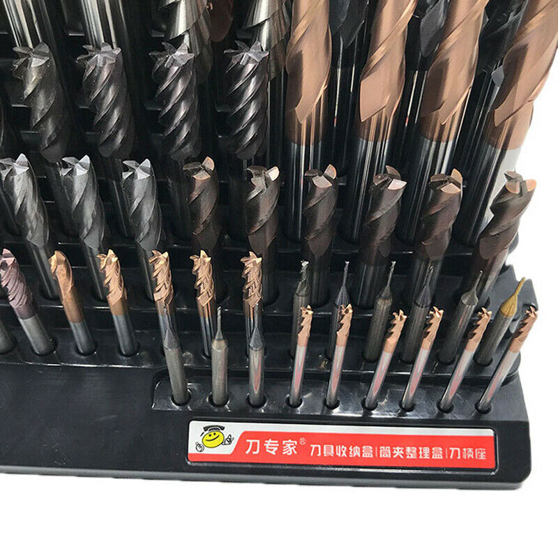 Black Drill Bit Storage Box Milling Cutter Drill Finishing Holder Organizer C DF
