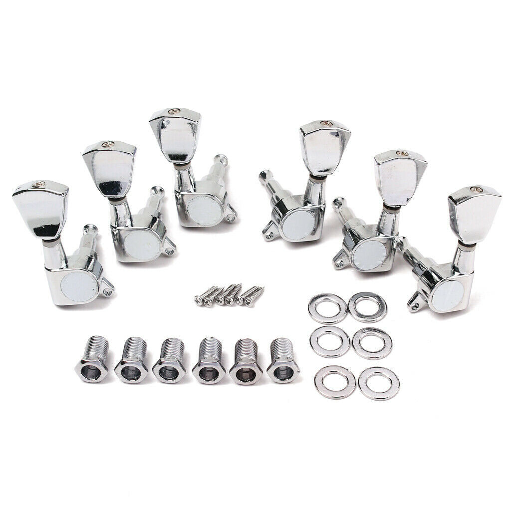 6 Pieces 3R 3L Guitar Tuning Pegs Machine Heads for Acoustic Electric Guitar