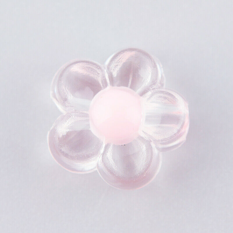 50Pcs DIY Jewelry Accessory Acrylic Flower Spacer Blossom Bead Bracelet Mak Qx