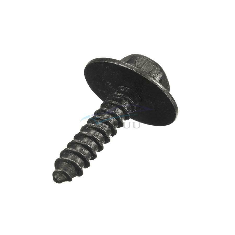 50PCS Metal Car Screw Body Fender Bumper Fixing Clip 9.7MM Hexagon (6-28mm)