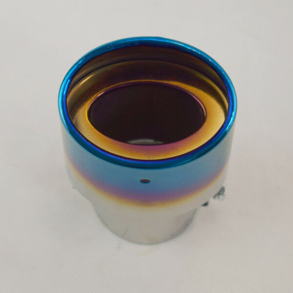 Slant Burnt Titanium Car Stainless Steel Exhaust Tail Pipes Muffler Tips Durable