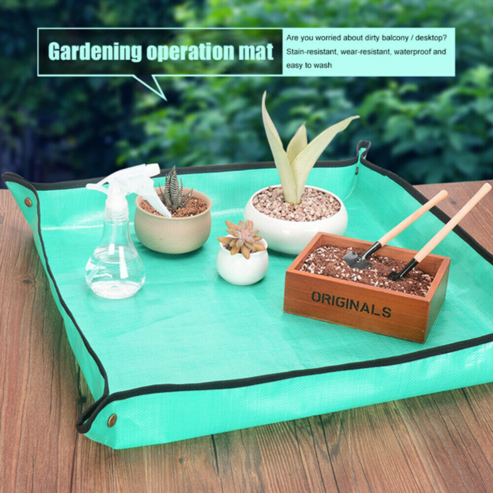 Plant Repotting Square Mat Foldable Garden Work Cloth wWaterproof Thickened Mat