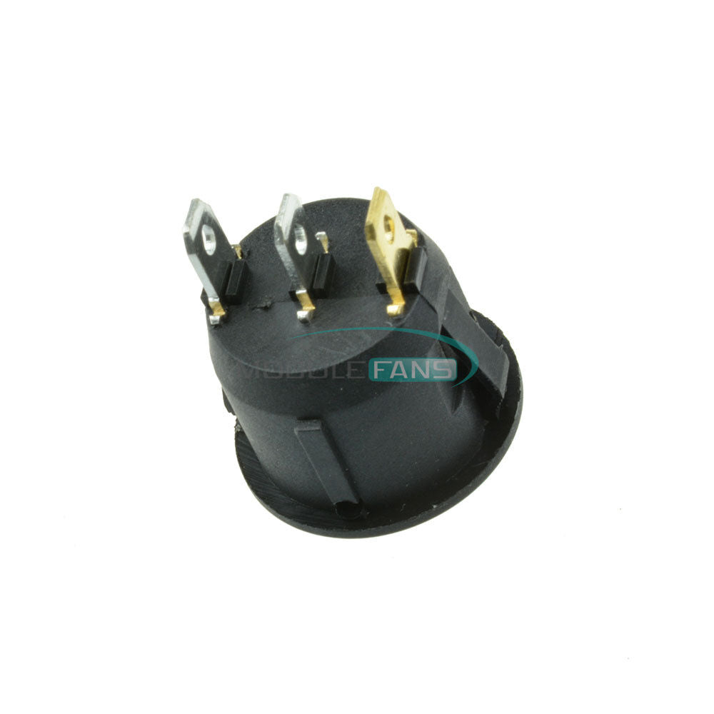 20PCS Mini Round Switch Blue 3Pin SPDT ON-OFF Rocker Snap-in