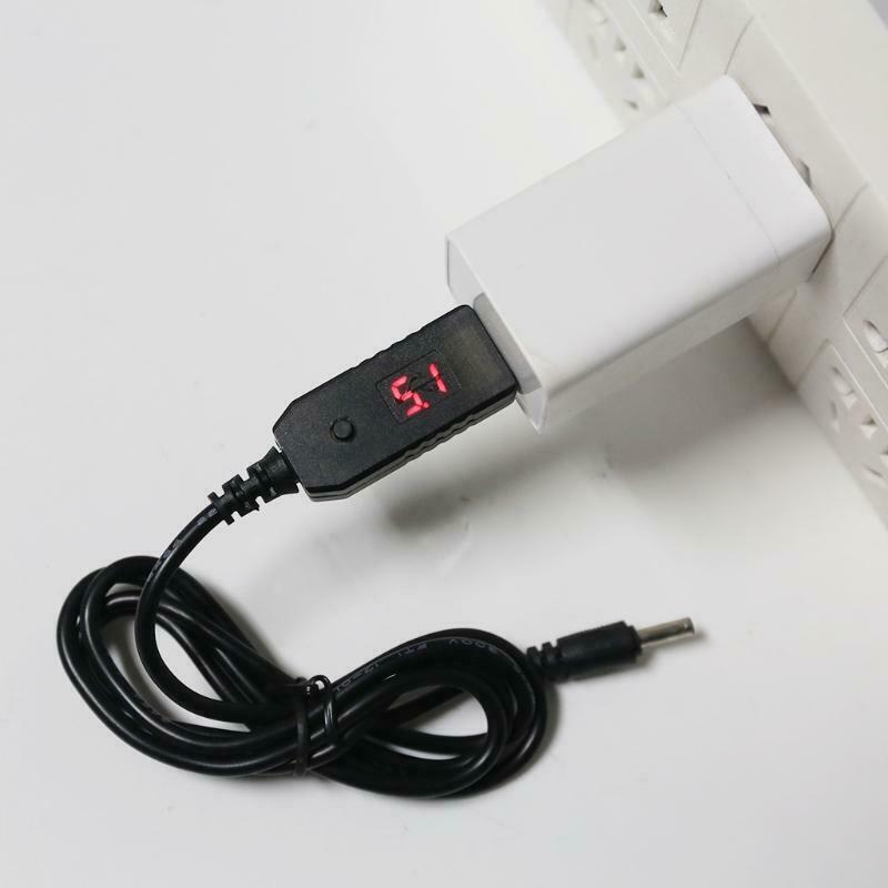 QC3.0 USB to 5V 9V 12V Adjustable Voltage 5.5x2.5mm Power Cable for Router LED