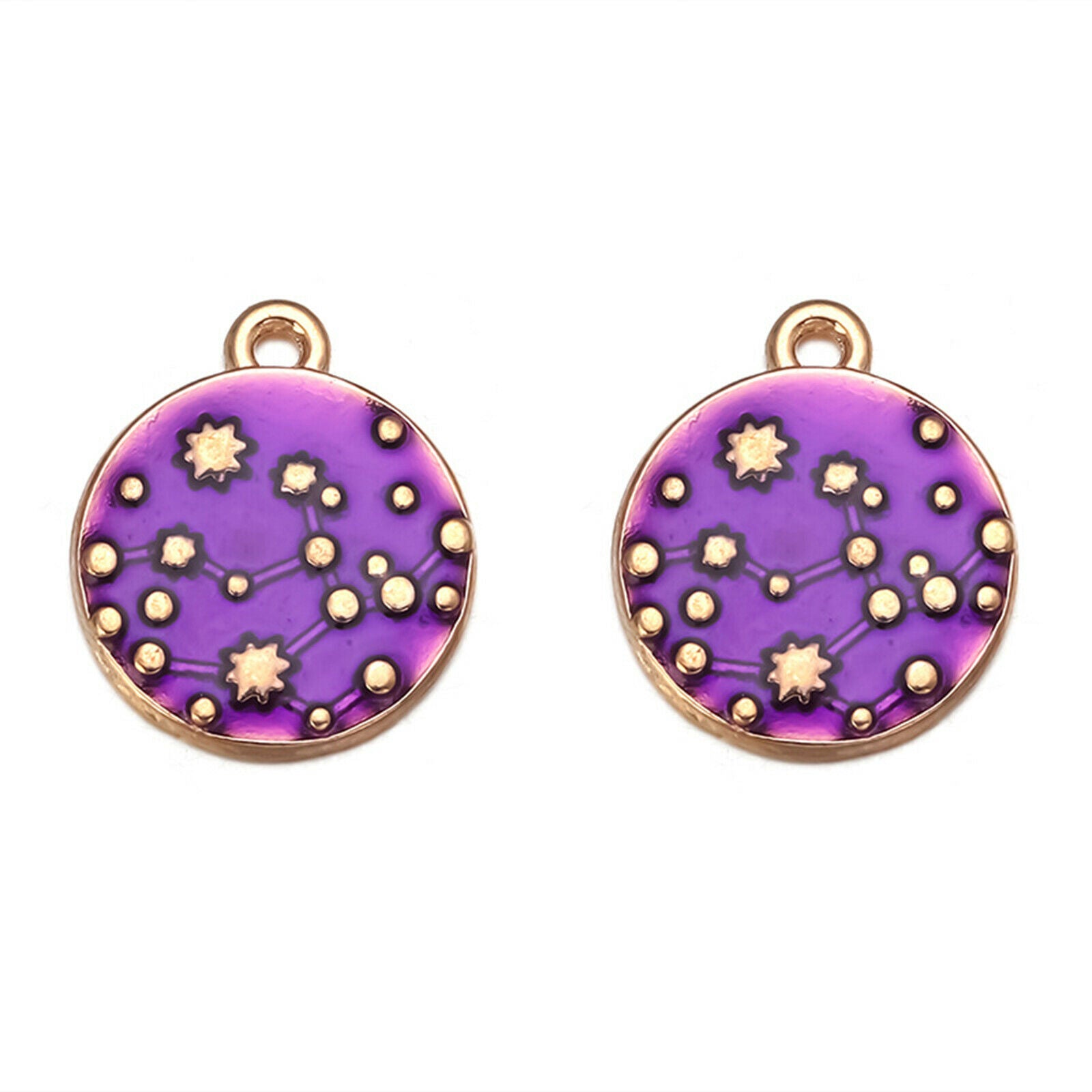 20x Cartoon Charms Mini Space Enamel Pendants for Keychain Jewelry Making