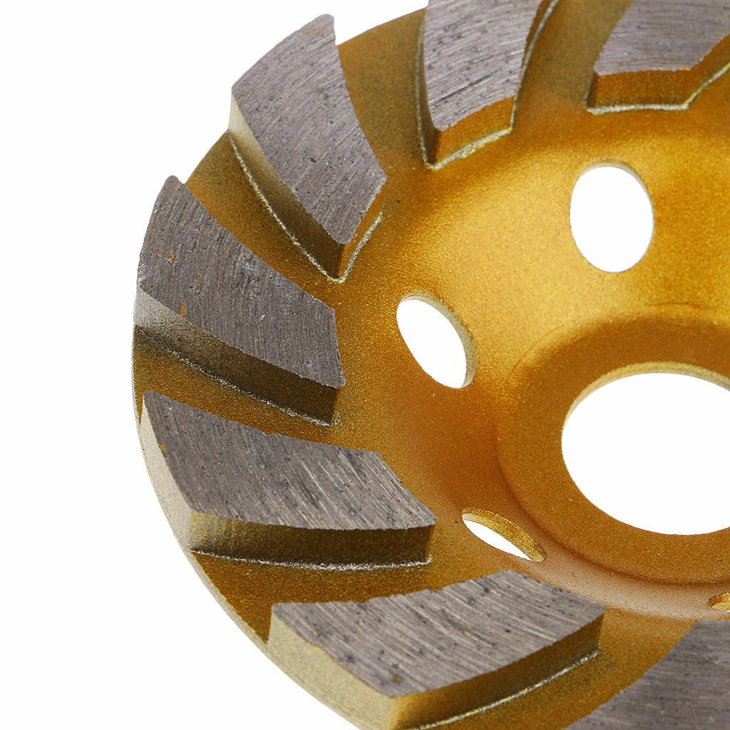 Heavy Duty 4" 100mm Concrete Turbo Diamond Grinding Cup Wheel Three Row Turbo