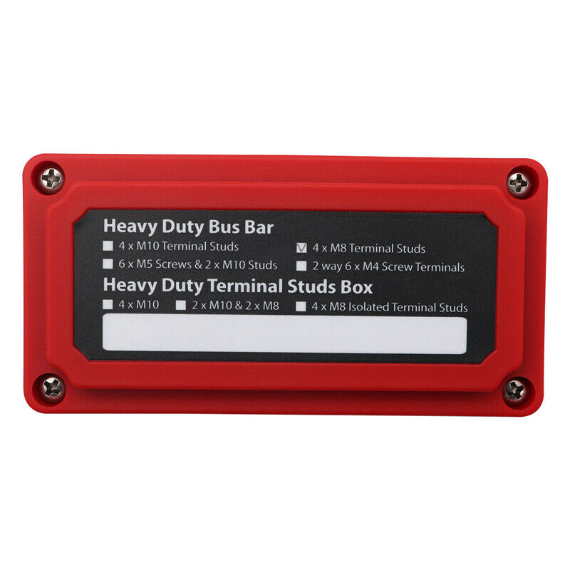 300A Module Power Distribution Block Busbar Box with 4X M8(5/16") Terminal Studs
