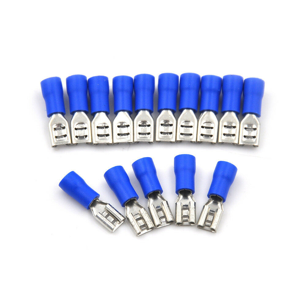20PCS 0.187" 4.8mm Crimp Terminal Terminator Female Spade Connector Bl.l8