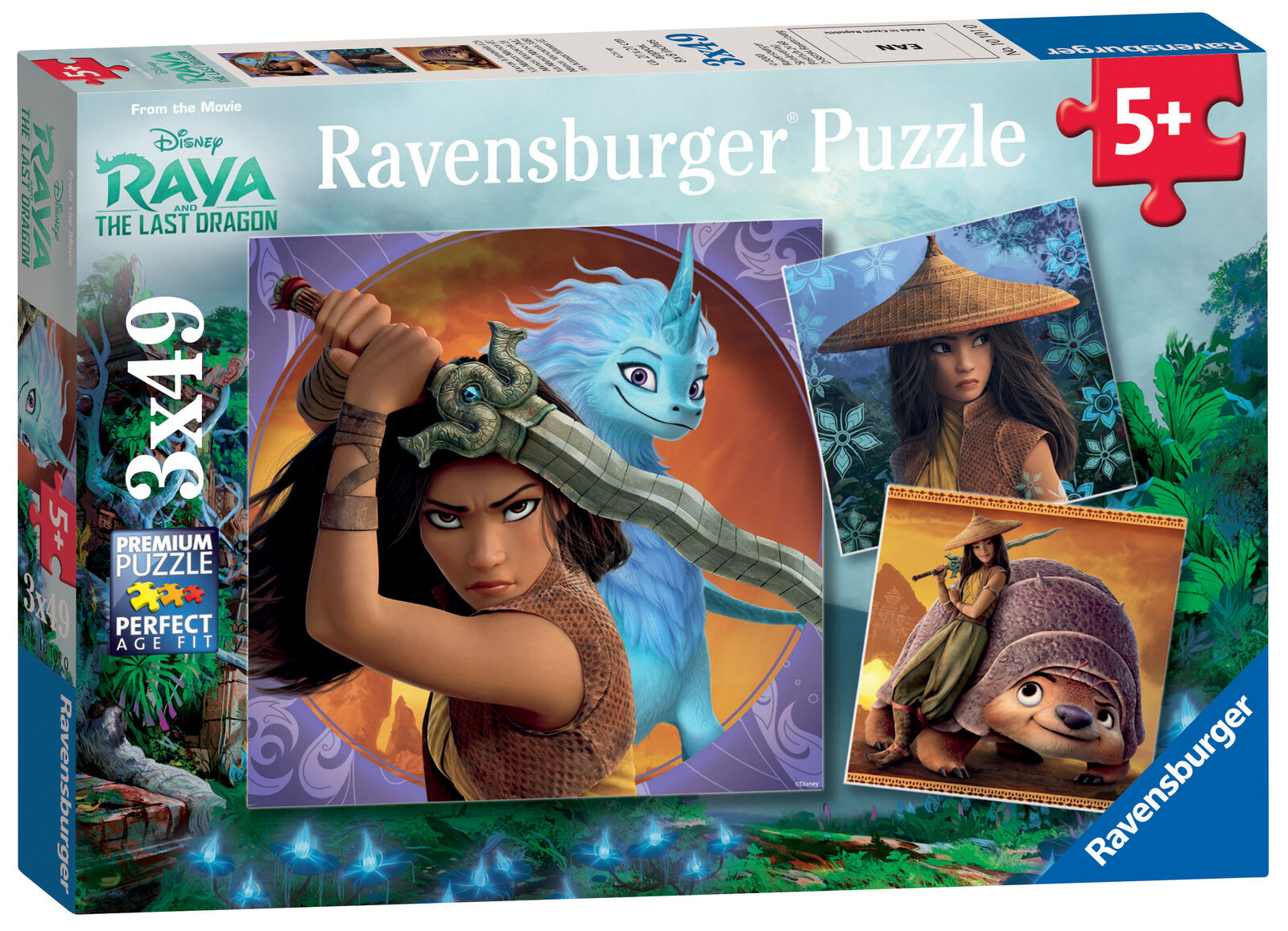 5098 Ravensburger Raya & the Last Dragon 3x 49pc Jigsaw Puzzle Children Age 5yr+