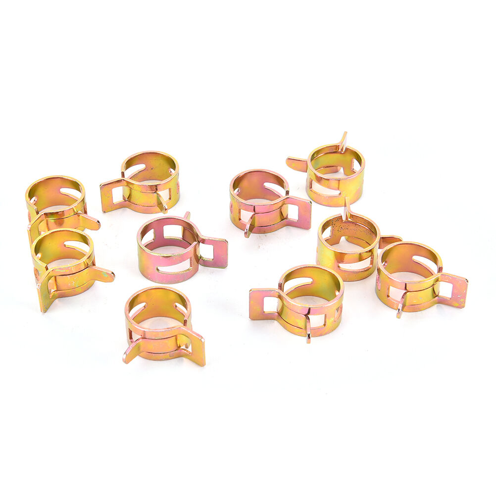 10 Pcs/Set Spring Pipe Clip Oil Water Air Tube Clamps Band Type Fastene.l8